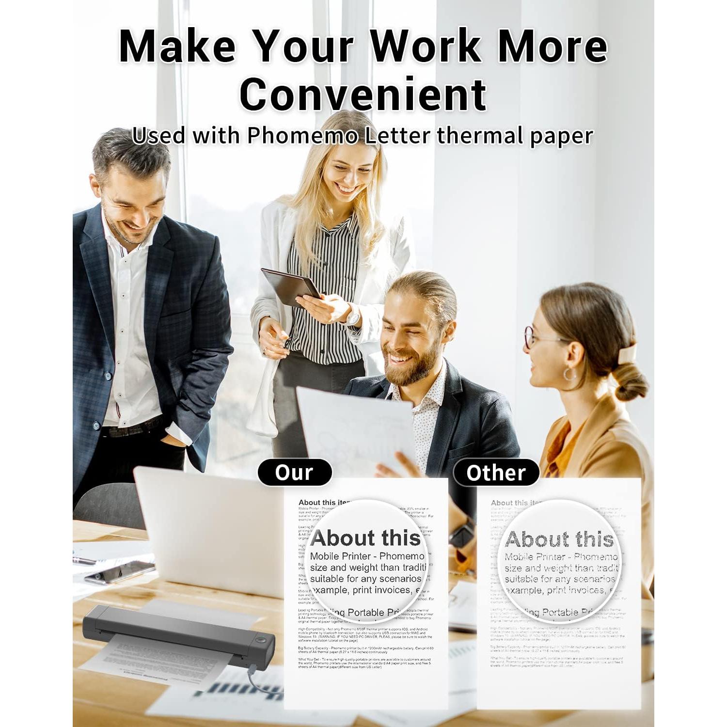 Impresora Térmica Portátil Phomemo M08F - Sin Tinta, Bluetooth