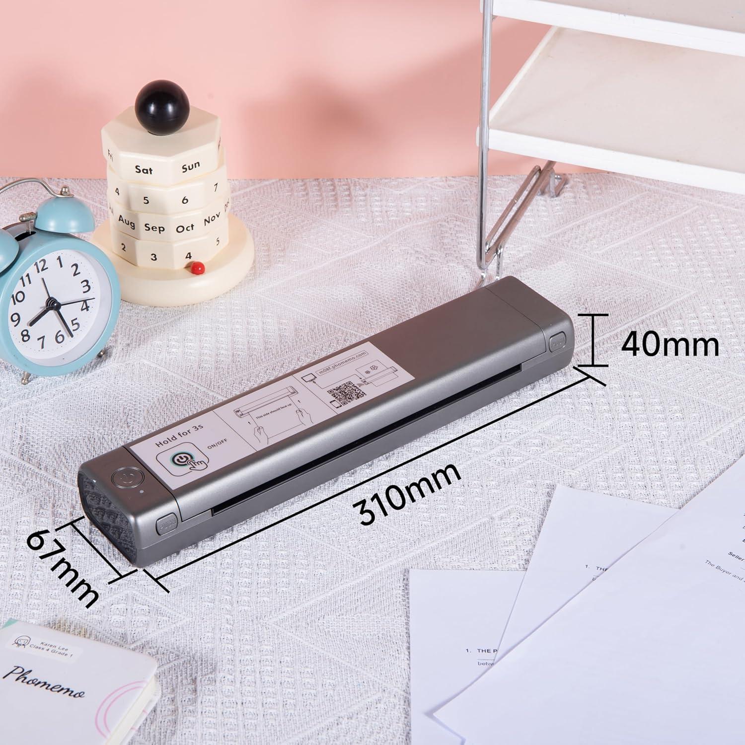 Impresora Térmica Portátil Phomemo M08F - Sin Tinta, Bluetooth