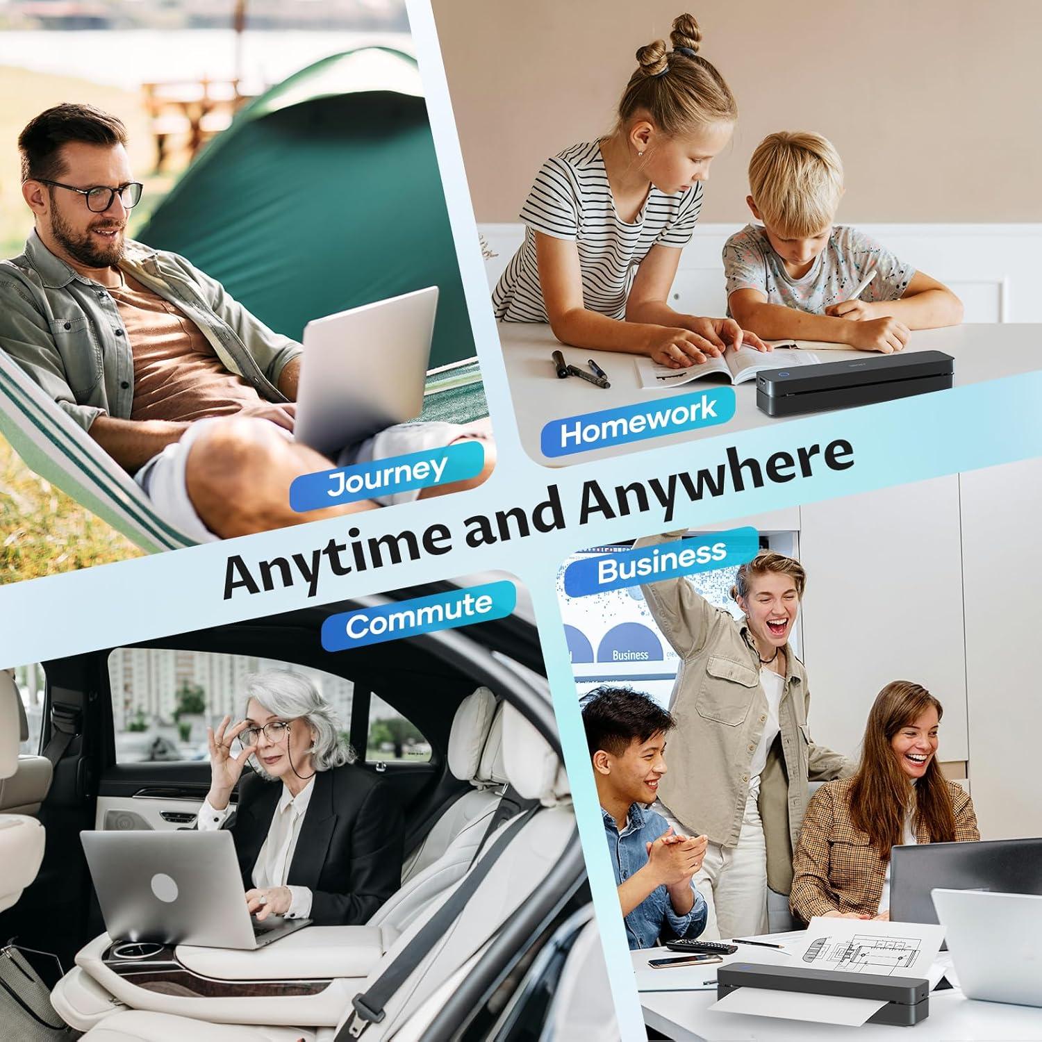 Impresora Portátil Inalámbrica iDPRT MT610 300DPI Negro