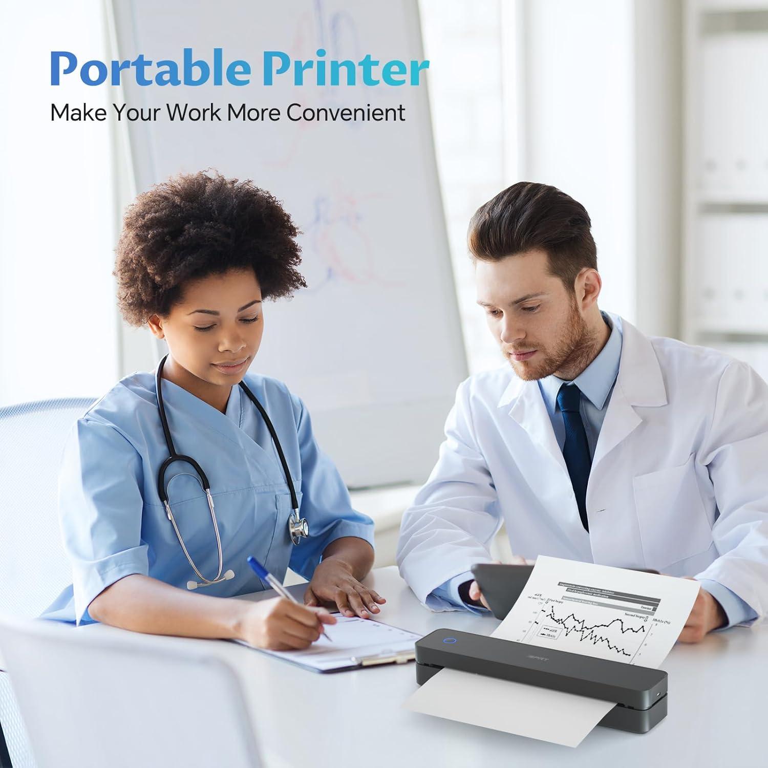 Impresora Portátil Inalámbrica iDPRT MT610 300DPI Negro