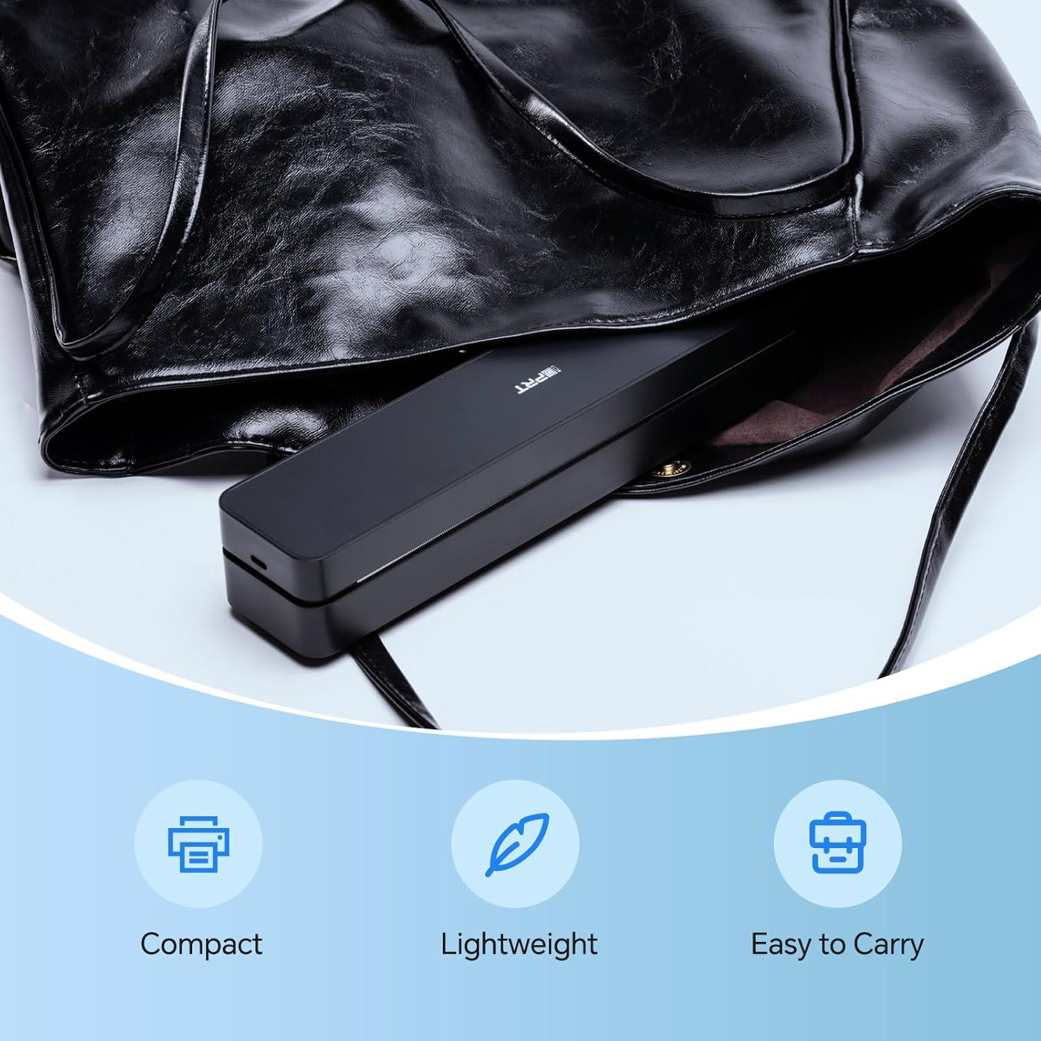 Impresora Portátil Inalámbrica iDPRT MT610 300DPI Negro