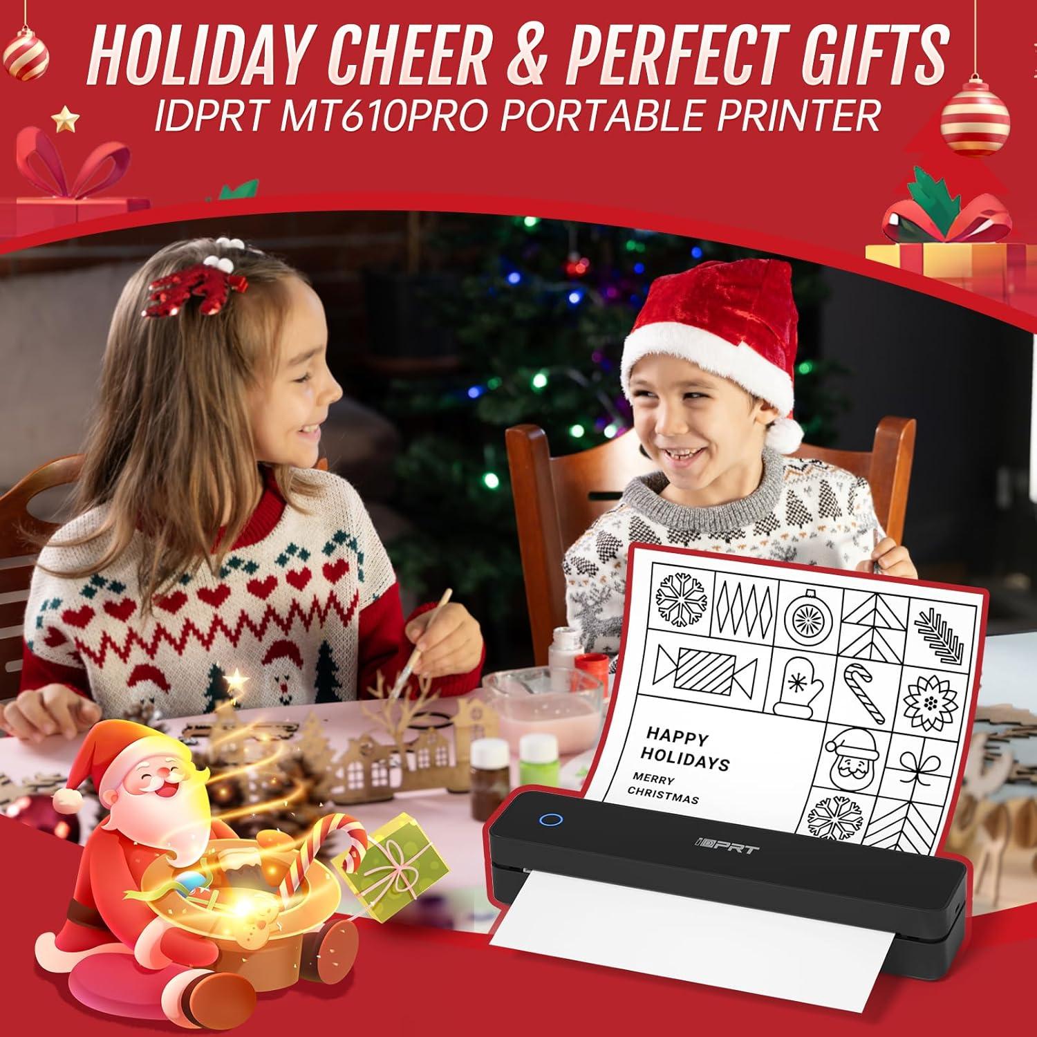 Impresora Portátil Inalámbrica iDPRT MT610 300DPI Negro