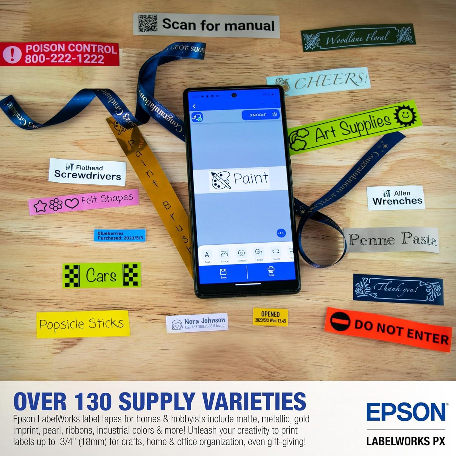 Impresora de Etiquetas Portátil Epson LABELWORKS LW-C410PX