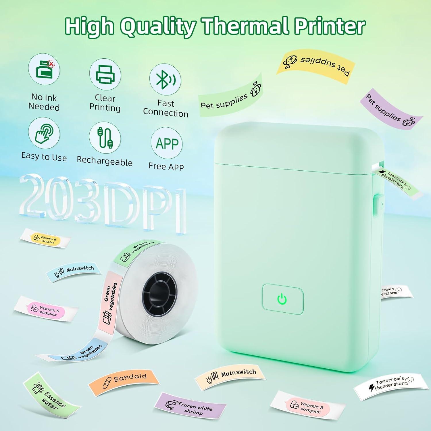 Impresora de Etiquetas Bluetooth HP2-S Portátil Verde