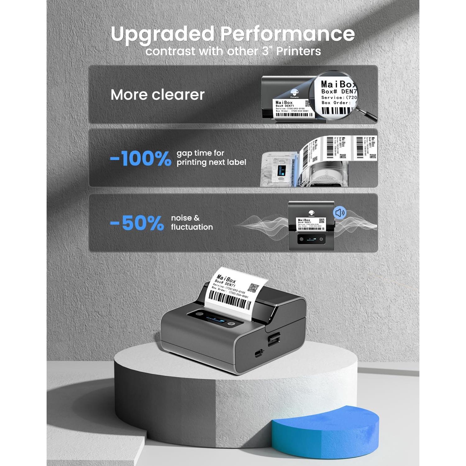 Impresora de Etiquetas Phomemo M221 Bluetooth 203 dpi Portátil