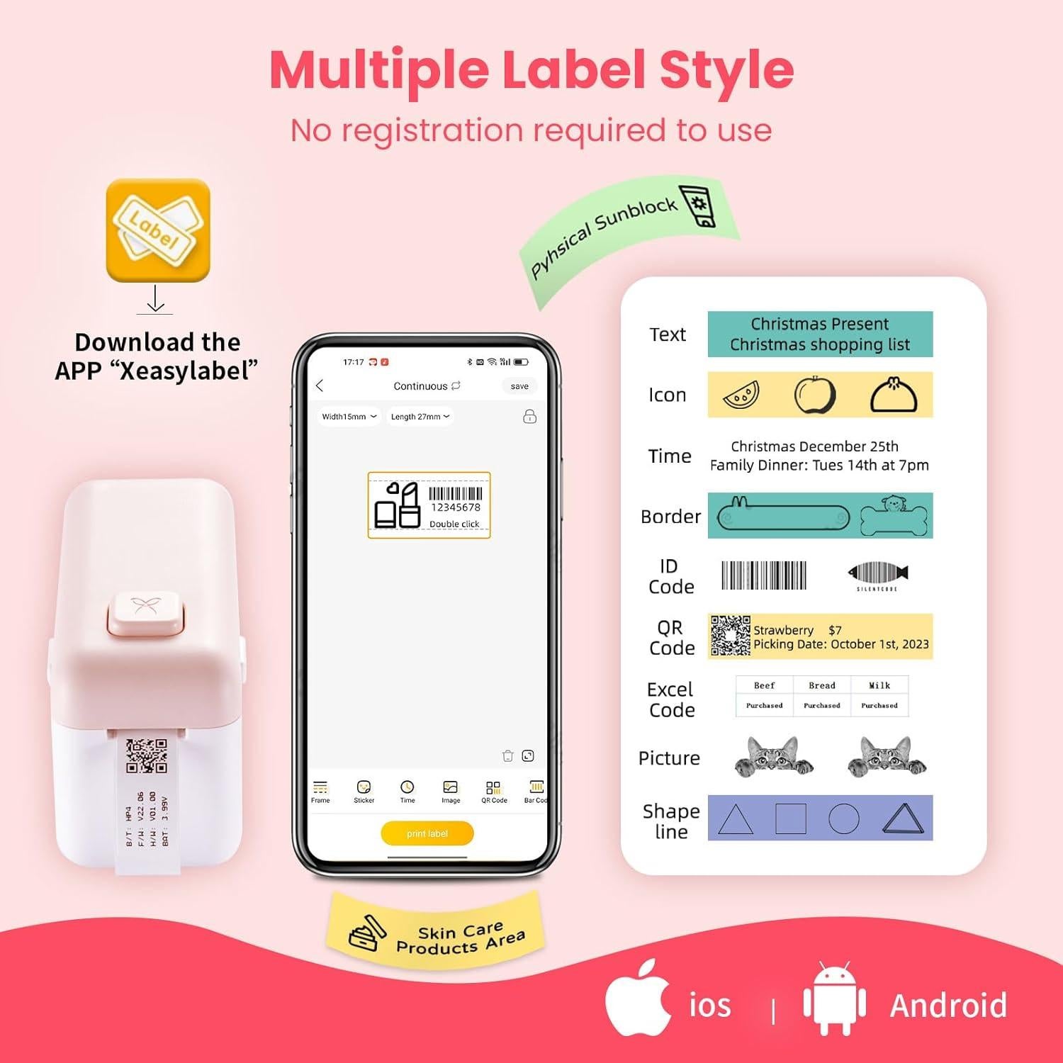 Impresora de Etiquetas Portátil HP4 Bluetooth - 203 DPI