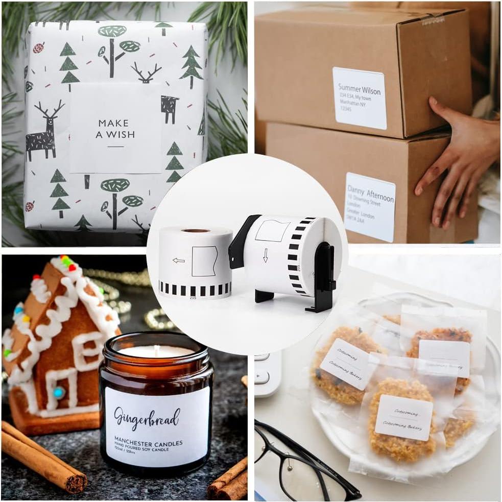 Cinta de Etiquetas MarkDomain DK-2205 62mm x 30.48m 8 Rollos