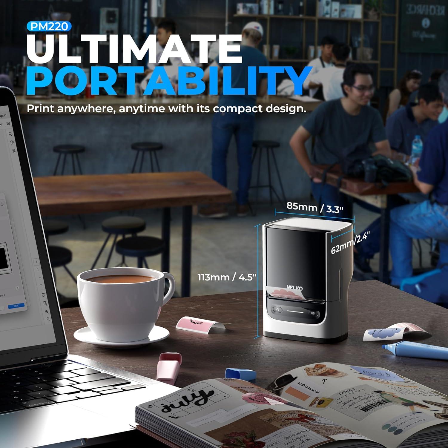 Impresora de Etiquetas Nelko PM220 Bluetooth 2" Portátil