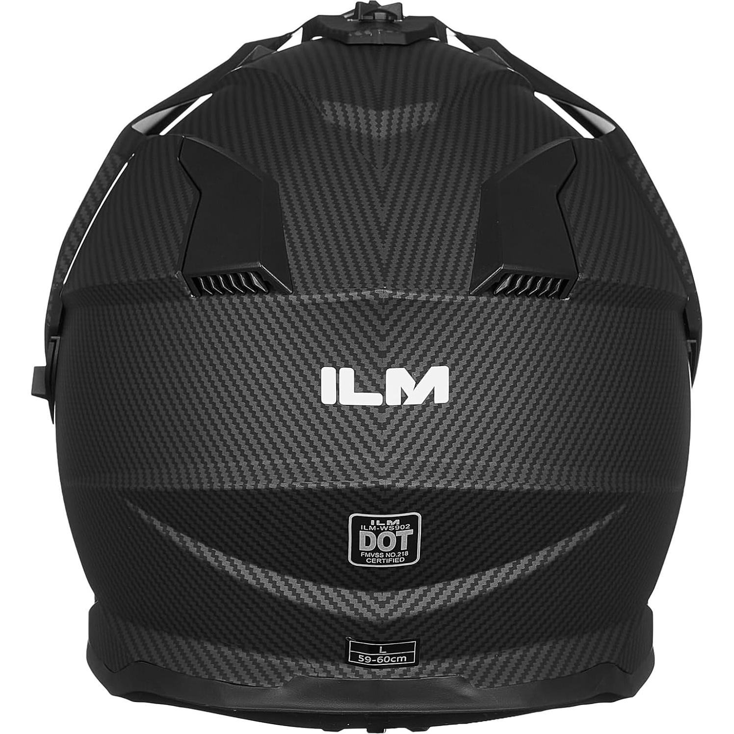 Casco de Motocicleta ILM WS902 Fibra de Carbono 2XL