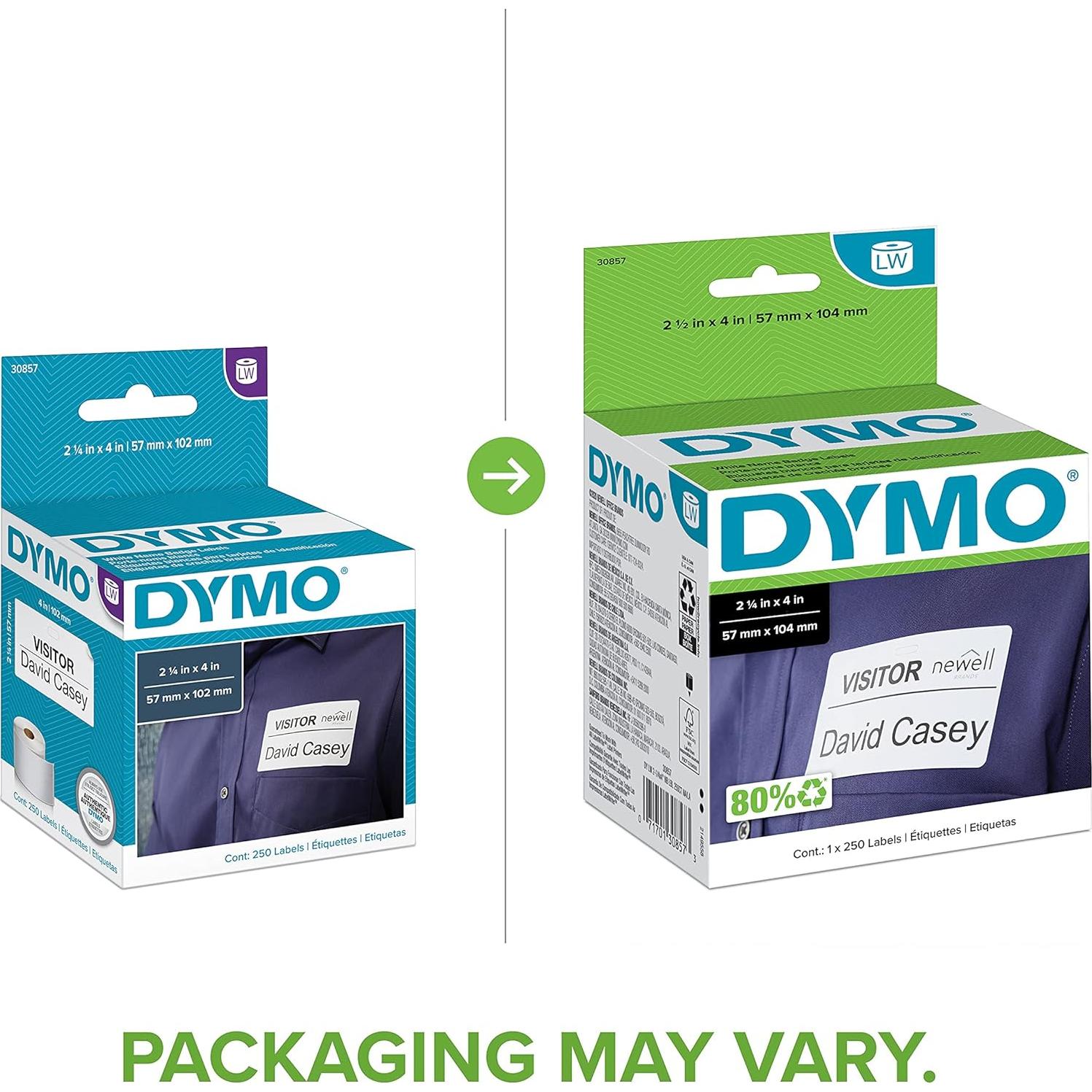 Etiquetas de Identificación DYMO LW Blancas 5.1x10.2 cm 250 Unidades