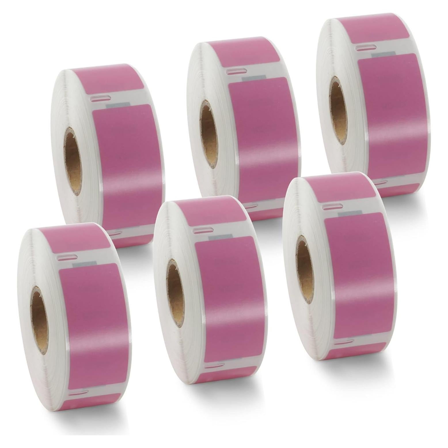 BETCKEY Etiquetas Térmicas Rosa 25mm x 54mm para Dymo 30336