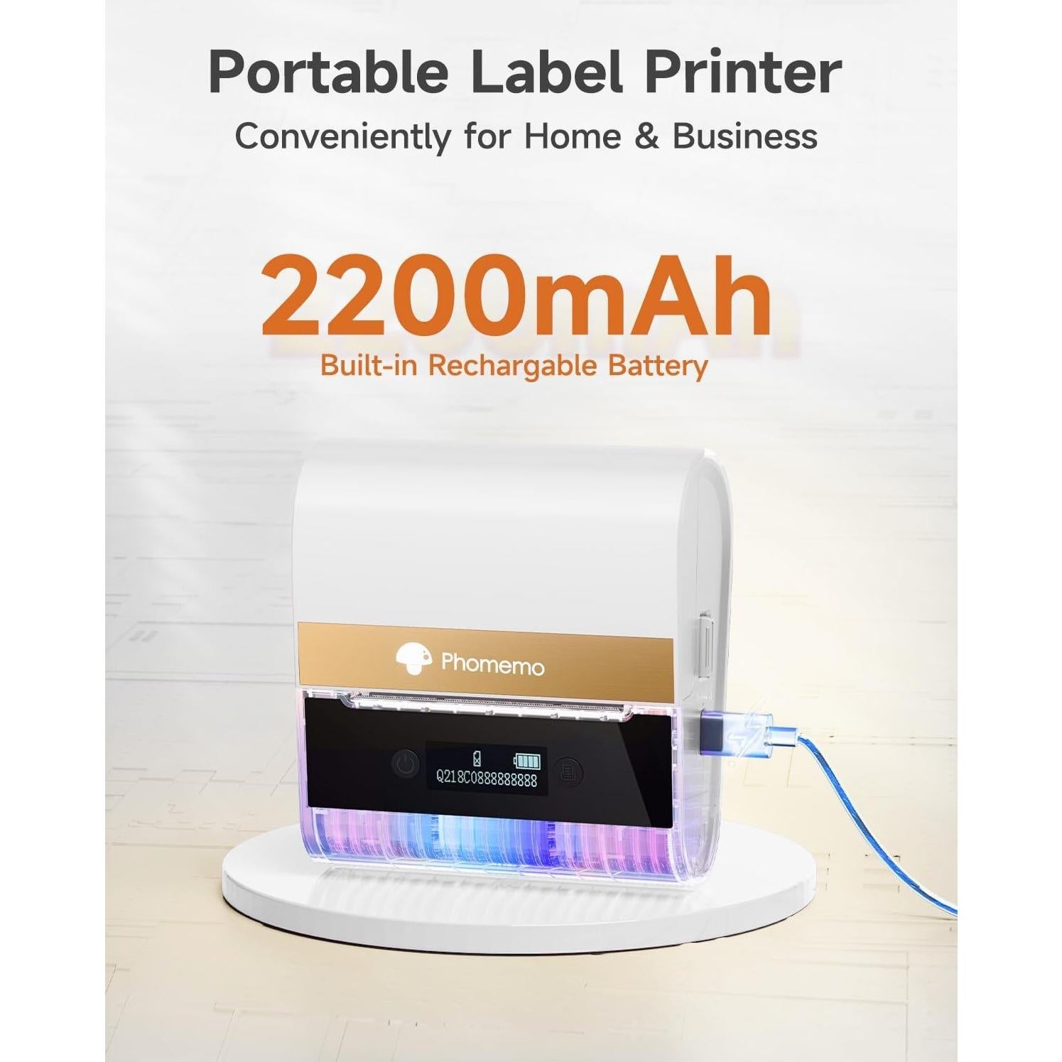 Impresora de Etiquetas Térmicas Phomemo M260 Bluetooth Blanca