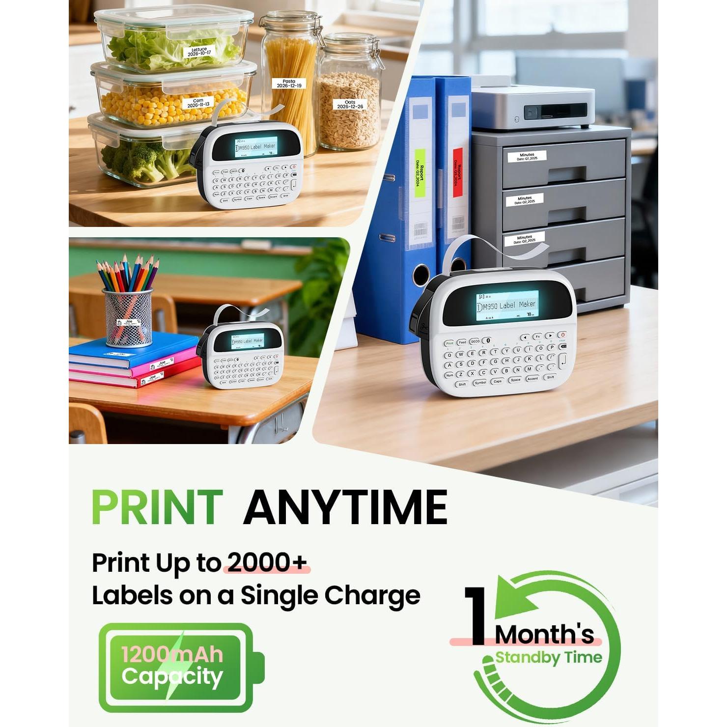 Impresora de Etiquetas EazeID M950 Portátil Bluetooth 12mm