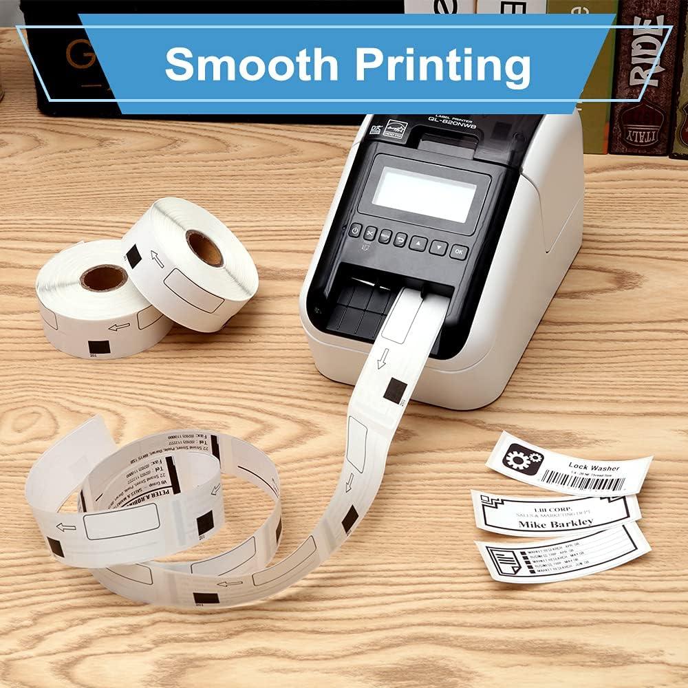 12 Rollos Etiquetas de Dirección COLORWING DK-1201 29x90mm