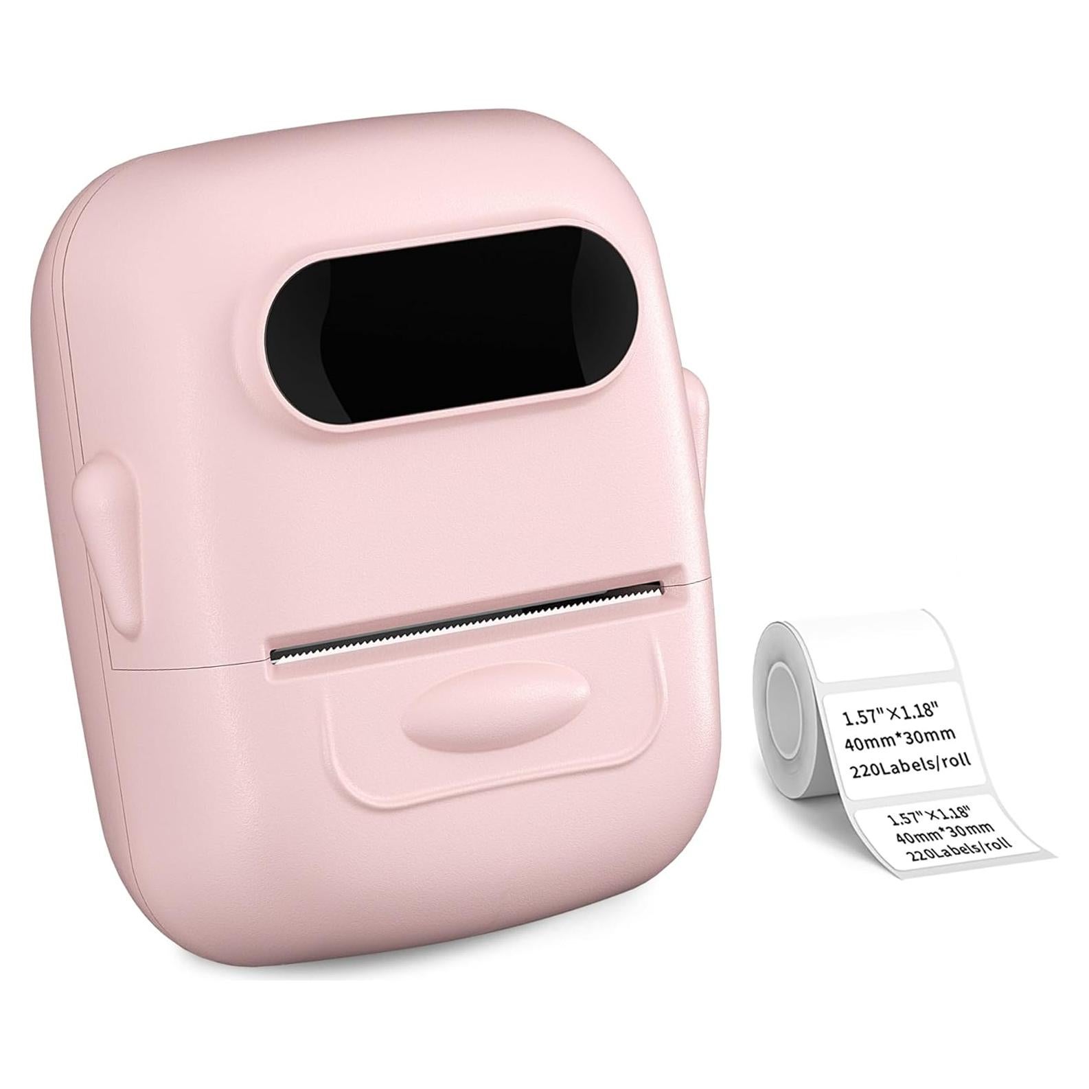 Impresora de Etiquetas Térmica Bluetooth P50 Rosa 40x30mm