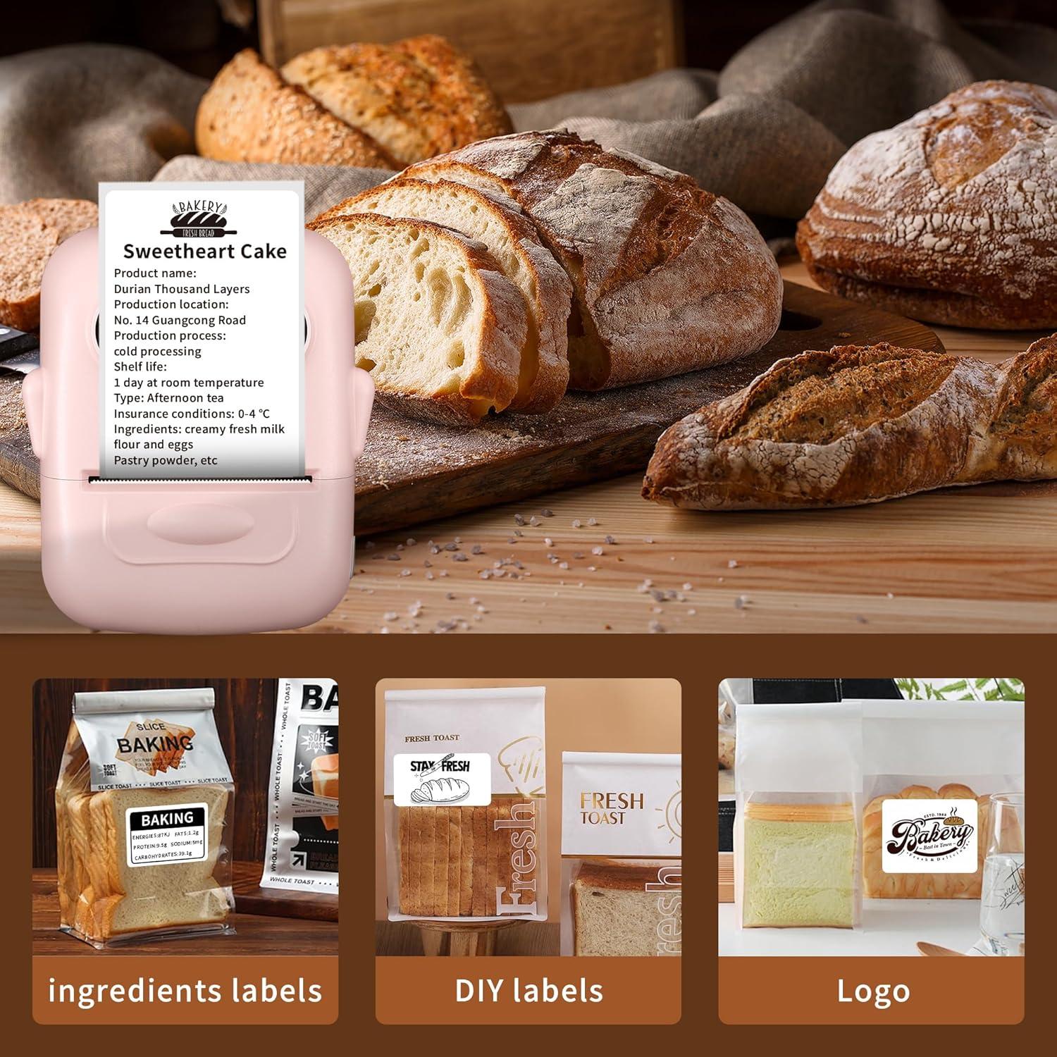 Impresora de Etiquetas Térmica Bluetooth P50 Rosa 40x30mm