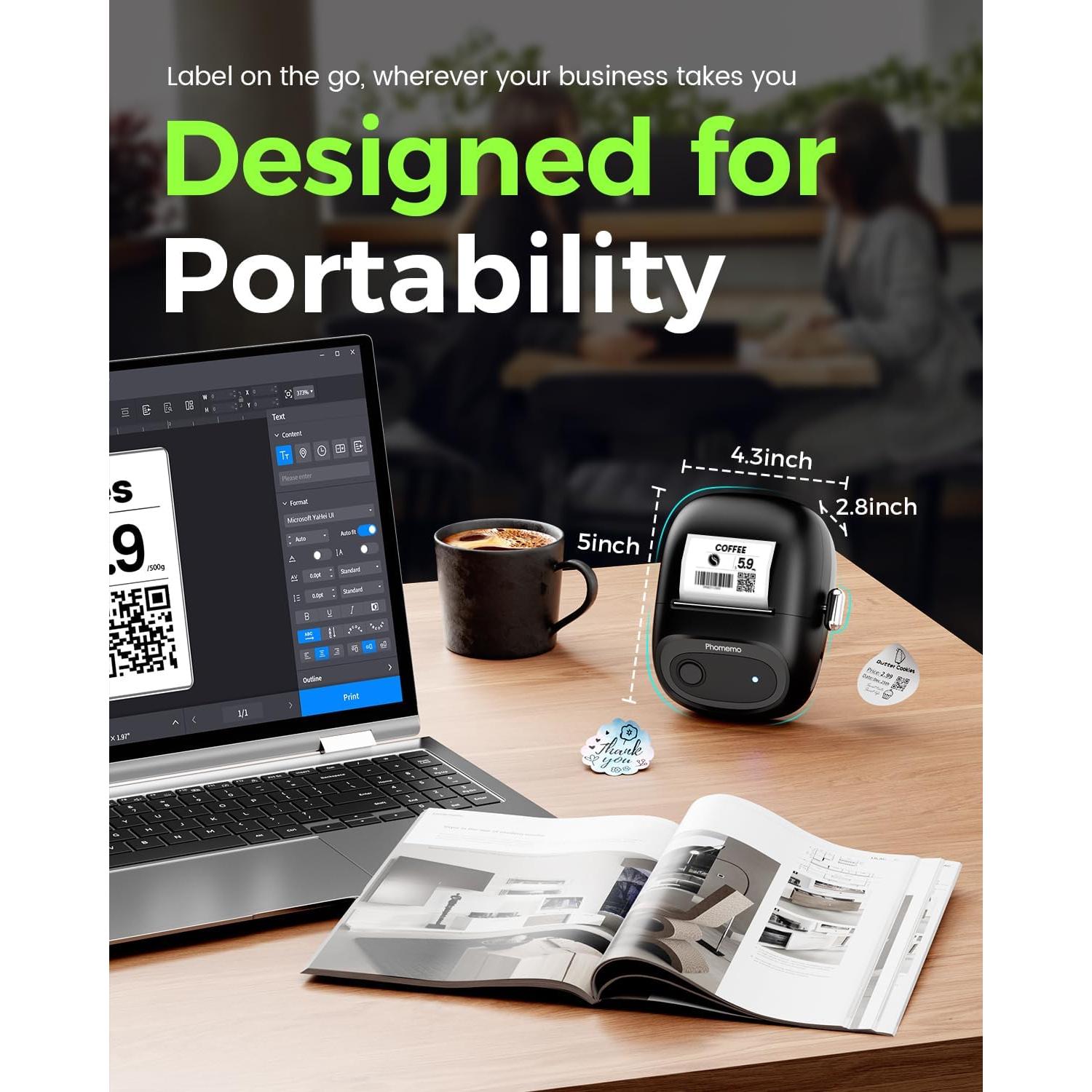 Impresora de Etiquetas Phomemo M160 Bluetooth 2" Térmica