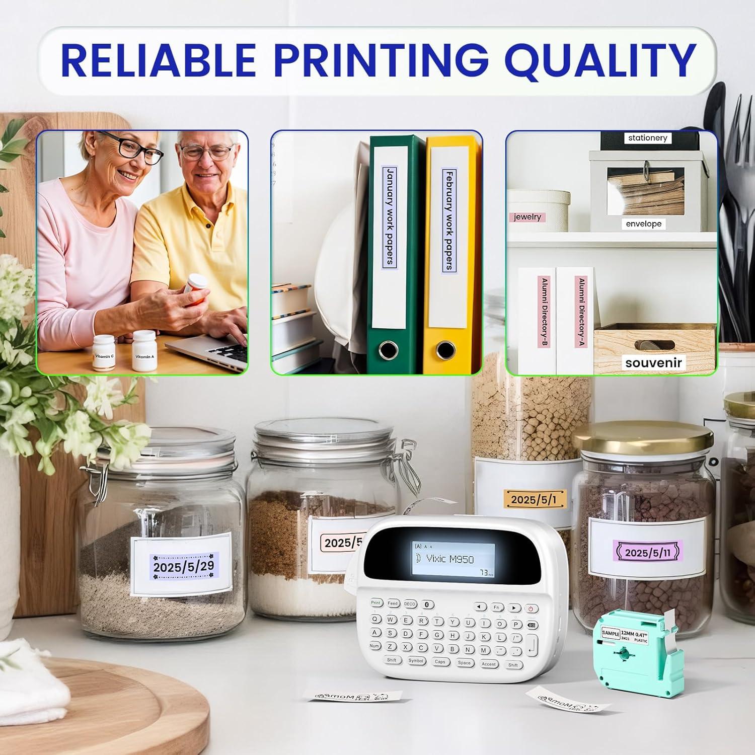 Máquina de Etiquetas Vixic PTM950 Recargable con Pantalla