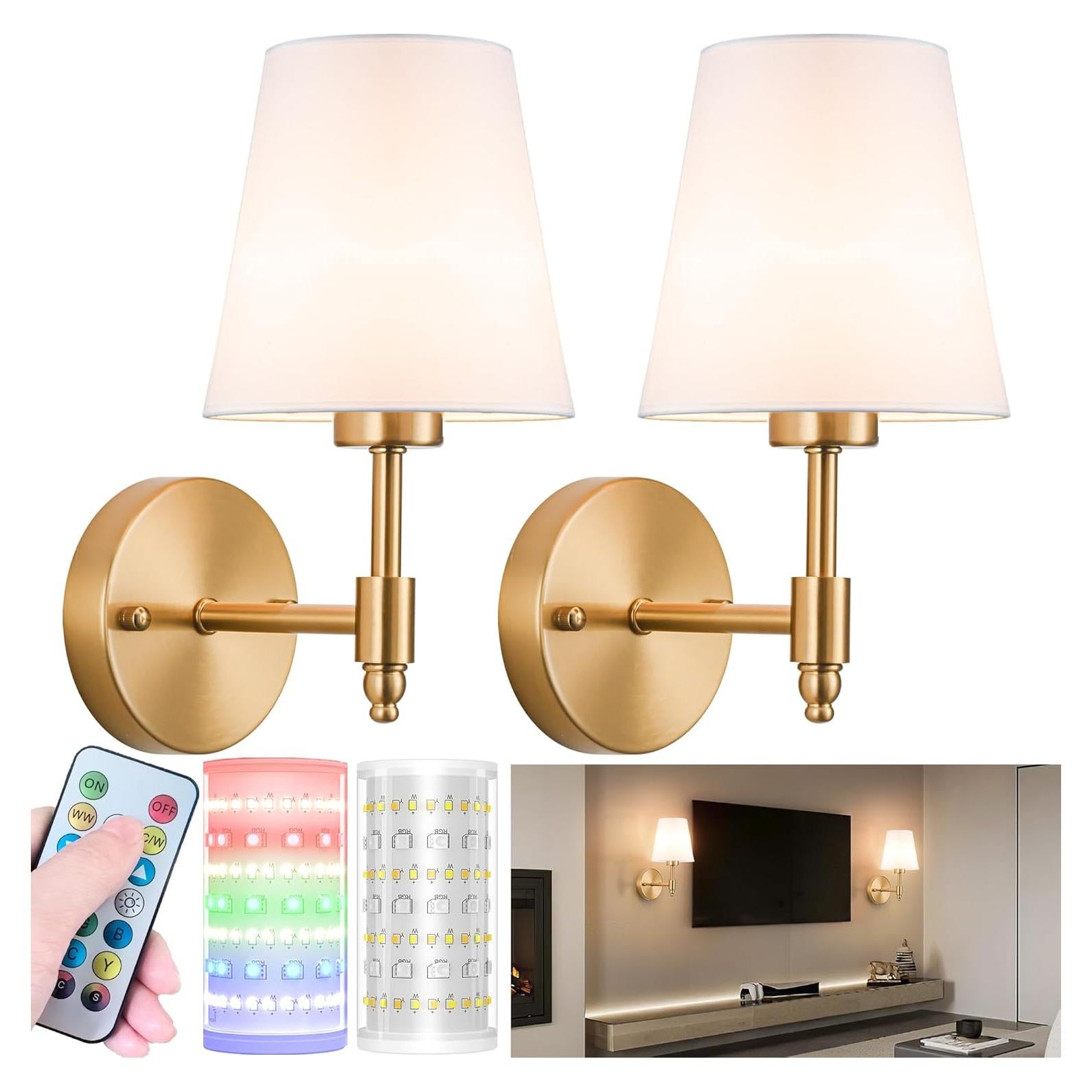 Juego de Apliques de Pared Inalámbricos Nekhung RGB 10000mAh