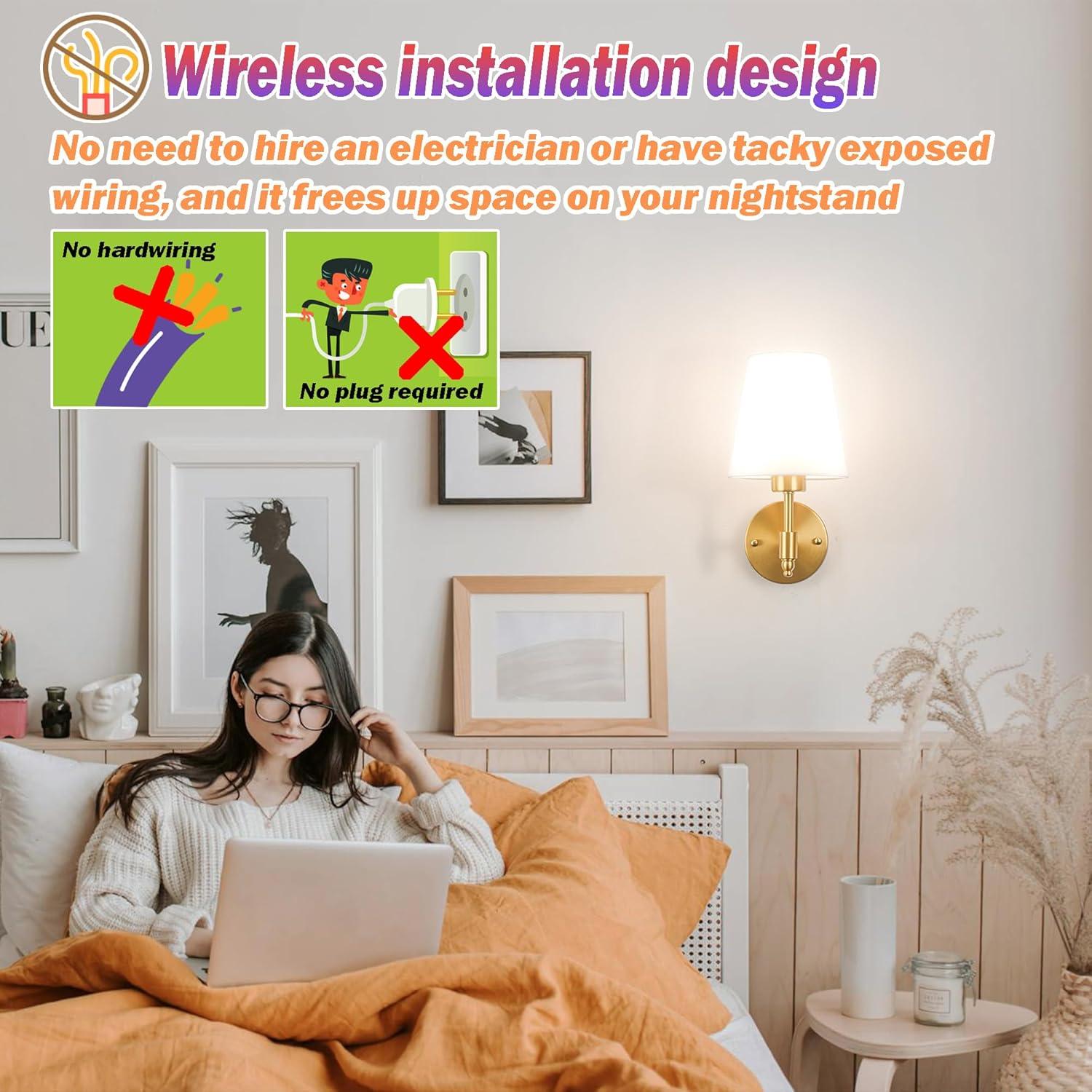 Juego de Apliques de Pared Inalámbricos Nekhung RGB 10000mAh