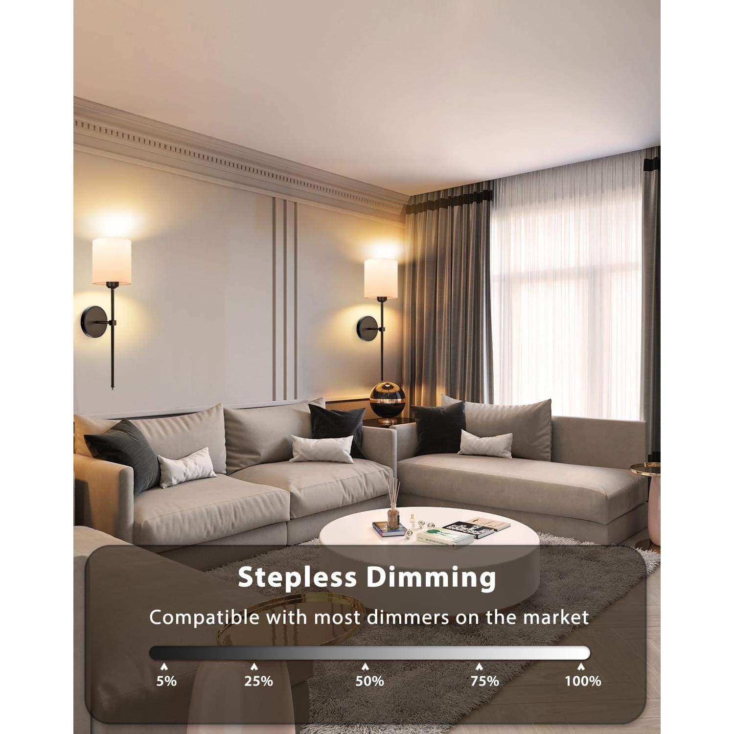 Juego de Apliques de Pared Adetu, 2 Unidades, Recargables, RGB