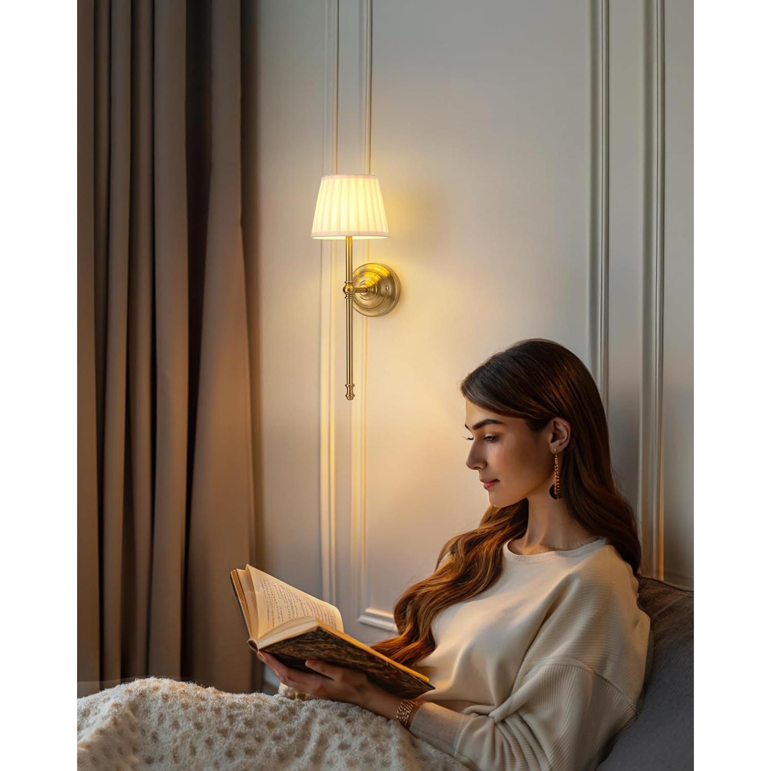 Aplique de Pared Inalámbrico KDG LED 5200mAh 2 Piezas Dorado