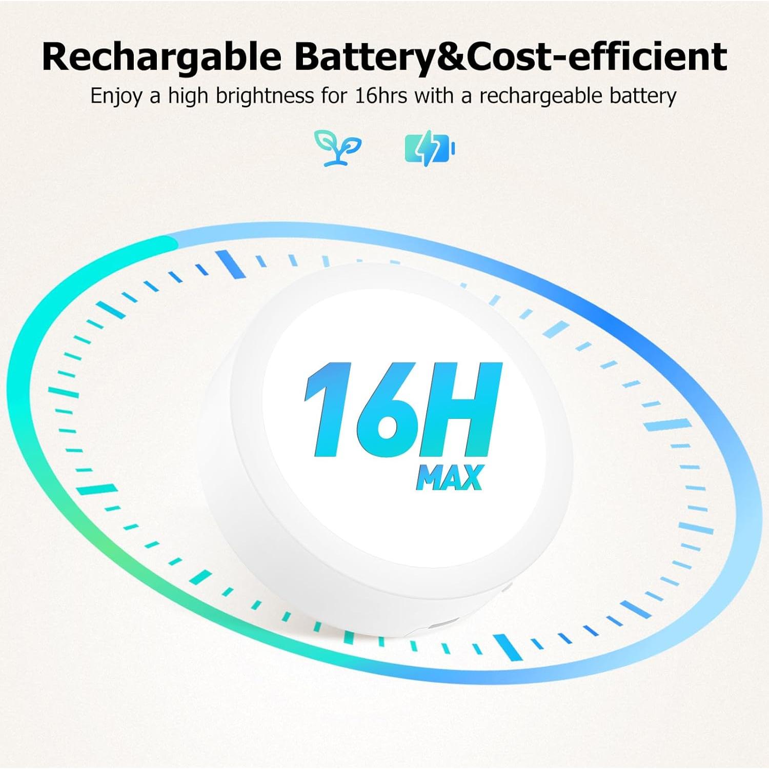 Juego de Apliques de Pared PRTILOUD Recargables Set de 2