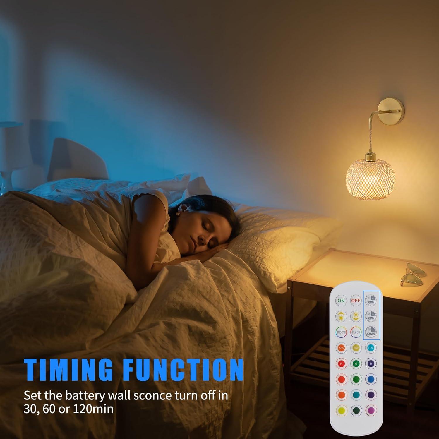 Apliques de Pared Inalámbricos Vitnucrol Dorados Set de 2