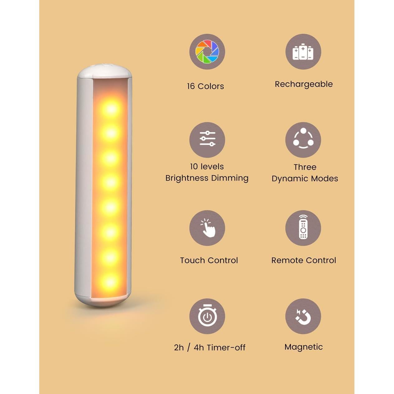 Juego de 2 Apliques de Pared Inalámbricos Jantolumi LED 2500K