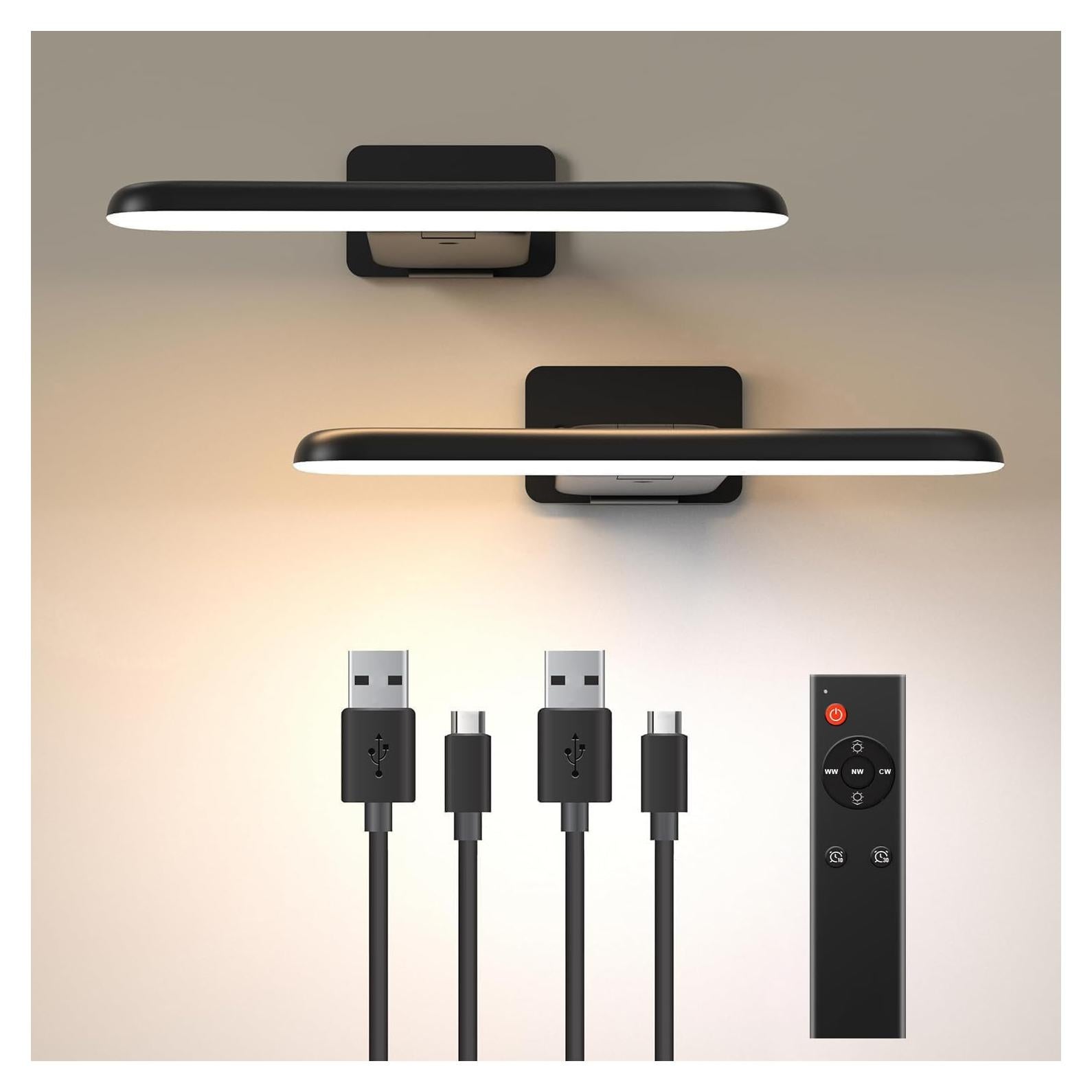 Luz LED Recargable para Cuadros NARUNDREN WL03, 300 Lúmenes