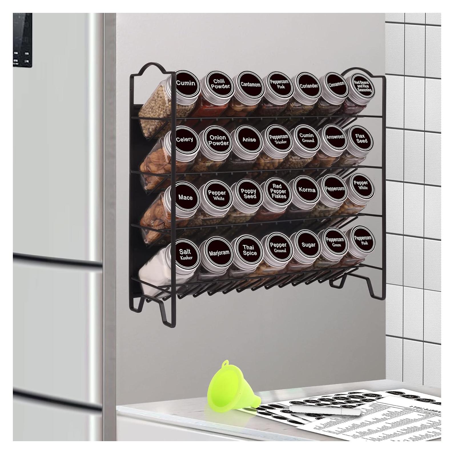 Organizador Magnético de Especias SWOMMOLY 28 Tarros Vidrio 32.8x31.5cm