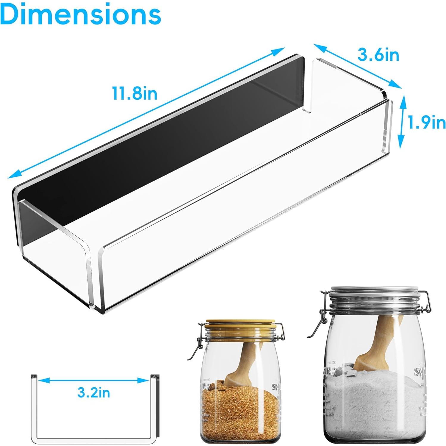 Estantes de Especias Magnéticos Lumanman - 2 Paquete Acrílico