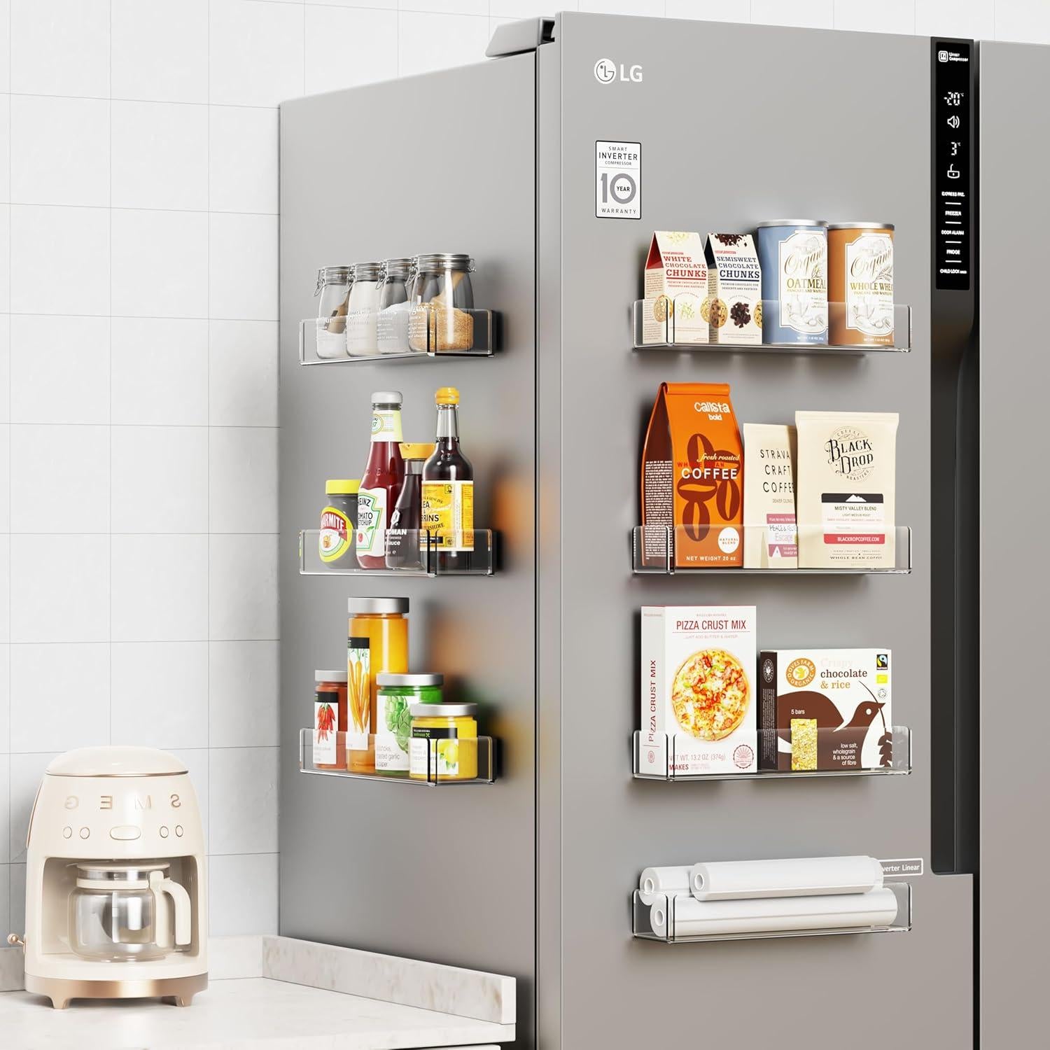 Estantes de Especias Magnéticos Lumanman - 2 Paquete Acrílico