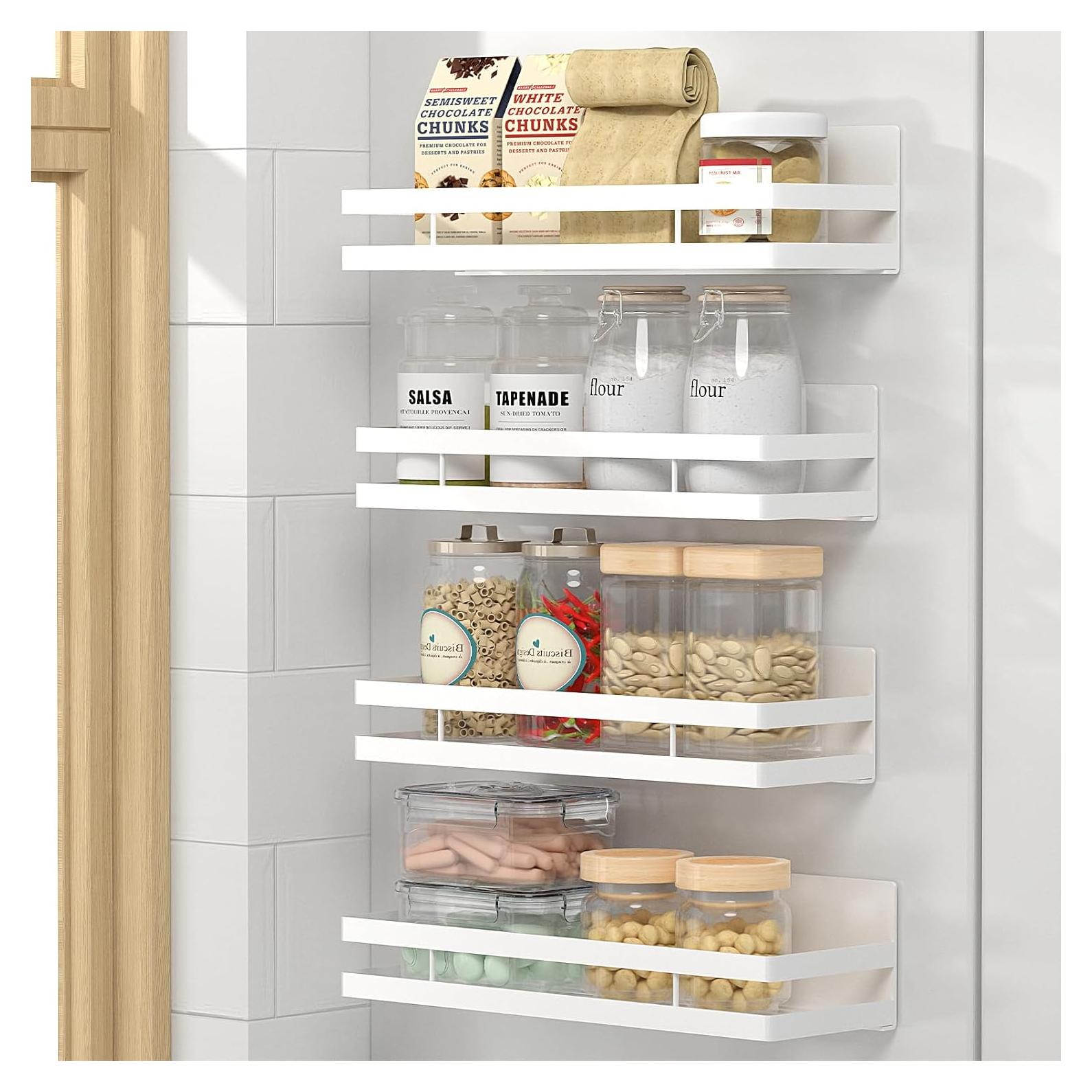 Estante Magnético MIUGO para Especias 4 Paquete Blanco