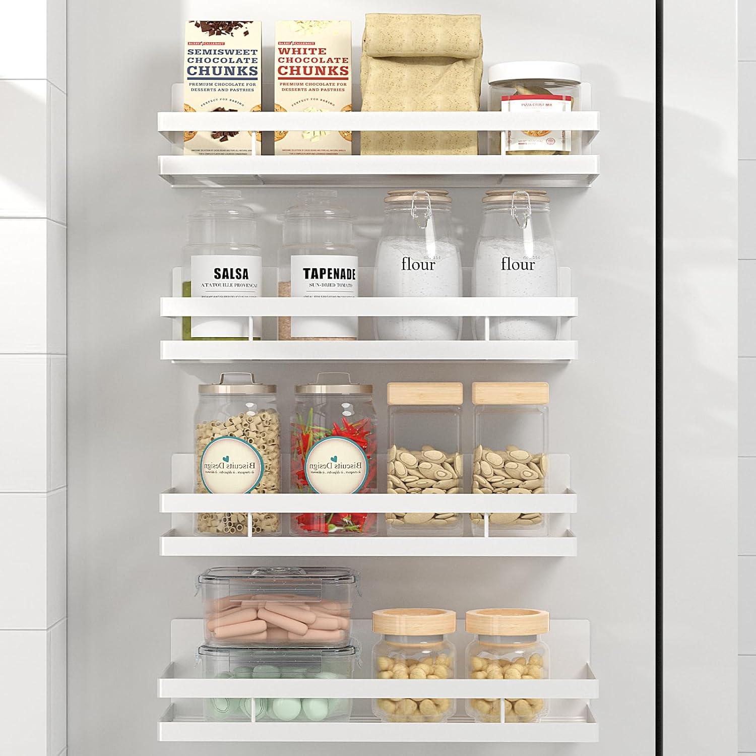 Estante Magnético MIUGO para Especias 4 Paquete Blanco