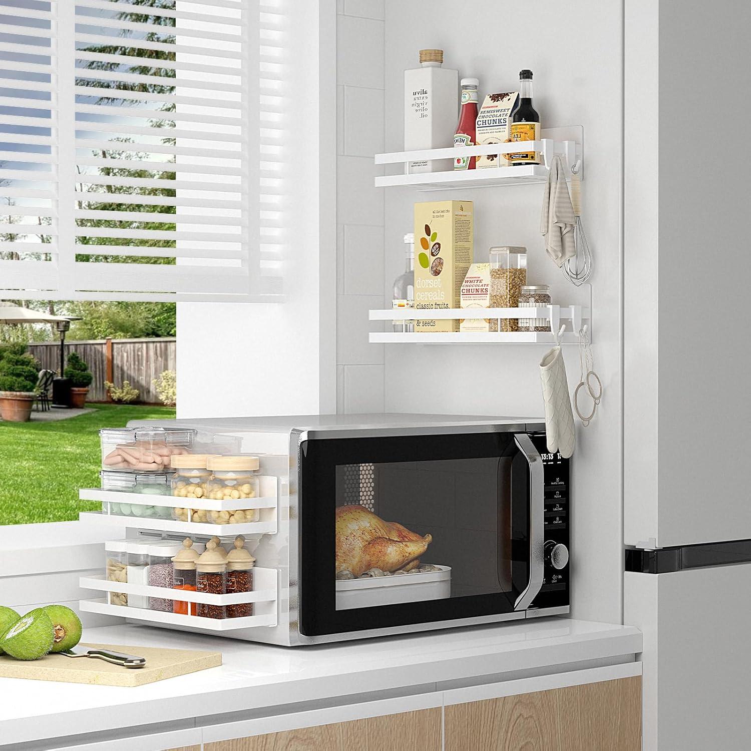 Estante Magnético MIUGO para Especias 4 Paquete Blanco