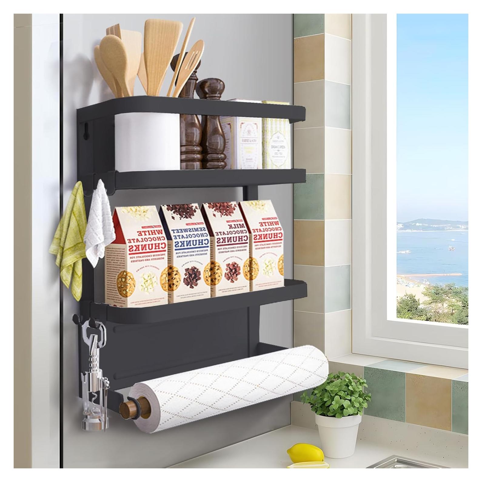 Estante Magnético para Especias Dr.BeTree 2 Niveles Negro