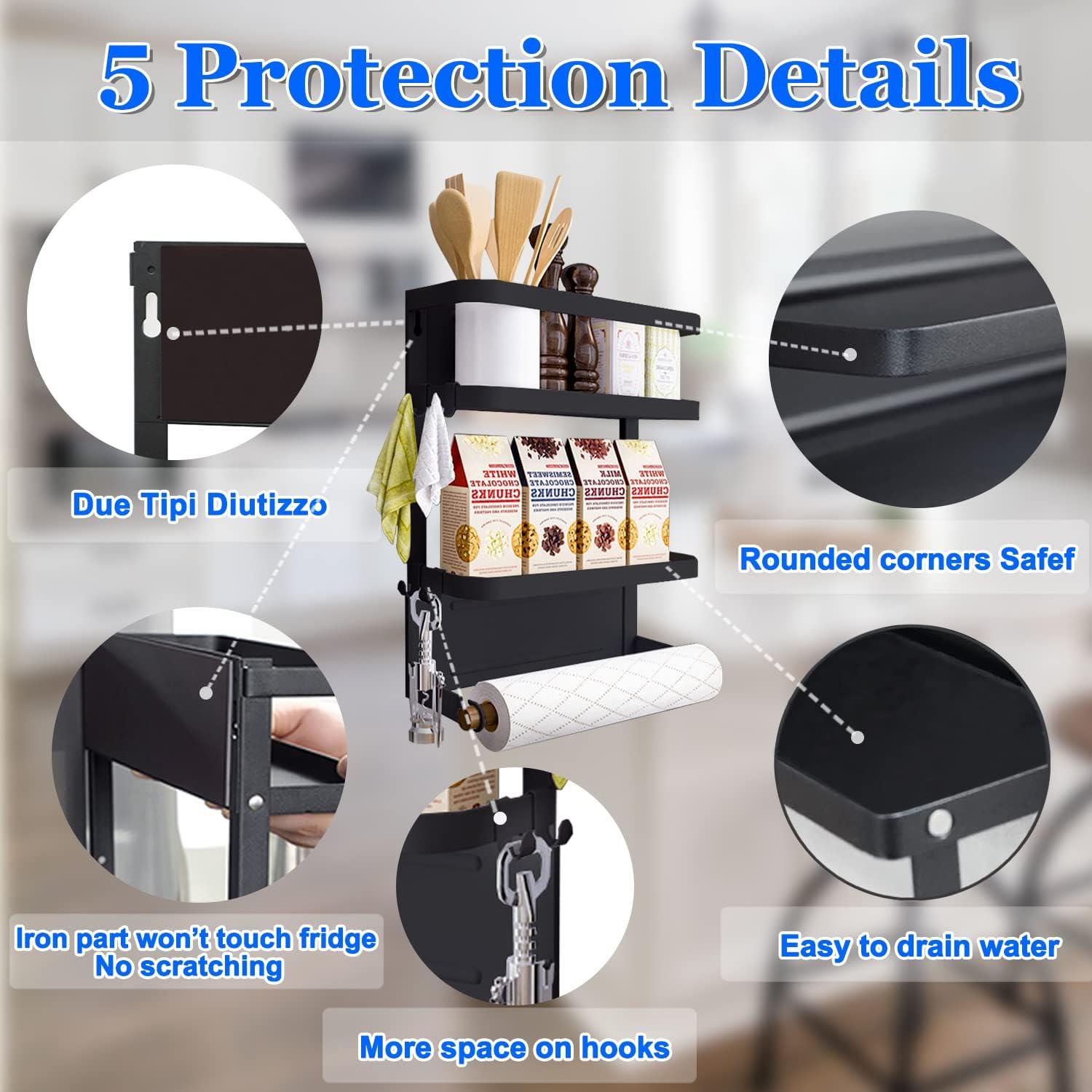 Estante Magnético para Especias Dr.BeTree 2 Niveles Negro