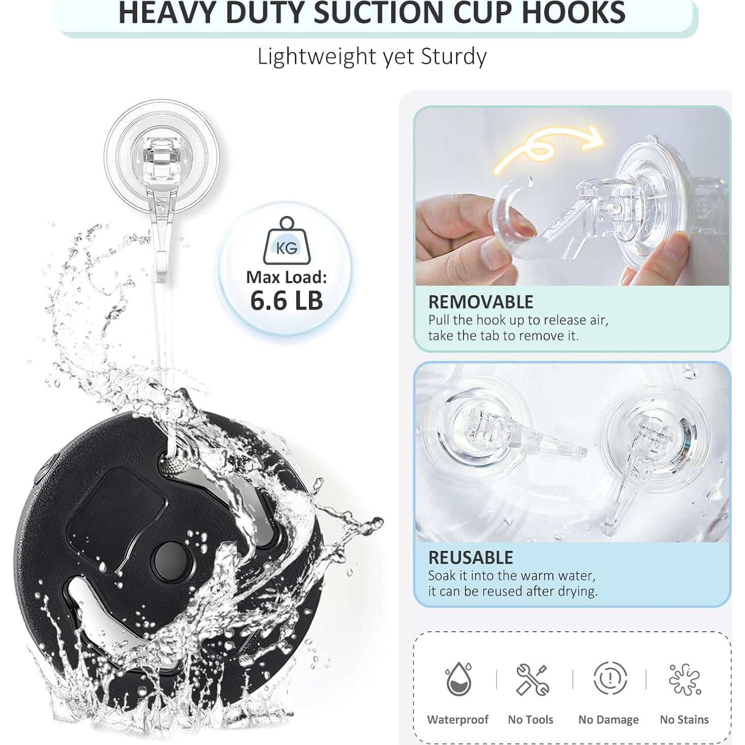 Ganchos de Ventosa VIS'V Transparentes 2 Pcs Alta Resistencia