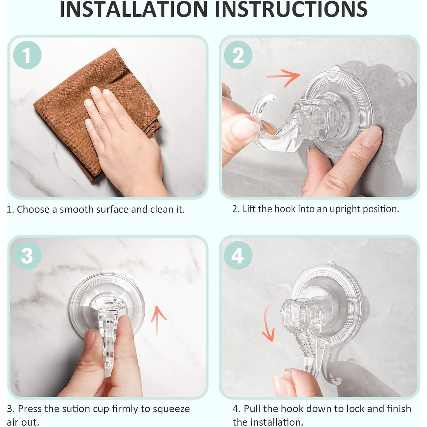 Ganchos de Ventosa VIS'V Transparentes 2 Pcs Alta Resistencia