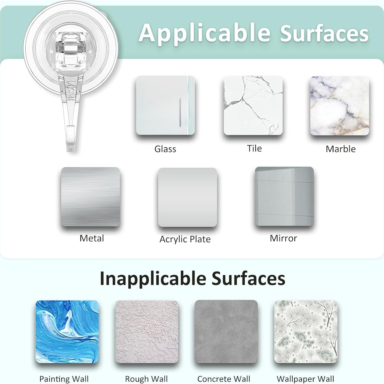 Ganchos de Ventosa VIS'V Transparentes 2 Pcs Alta Resistencia