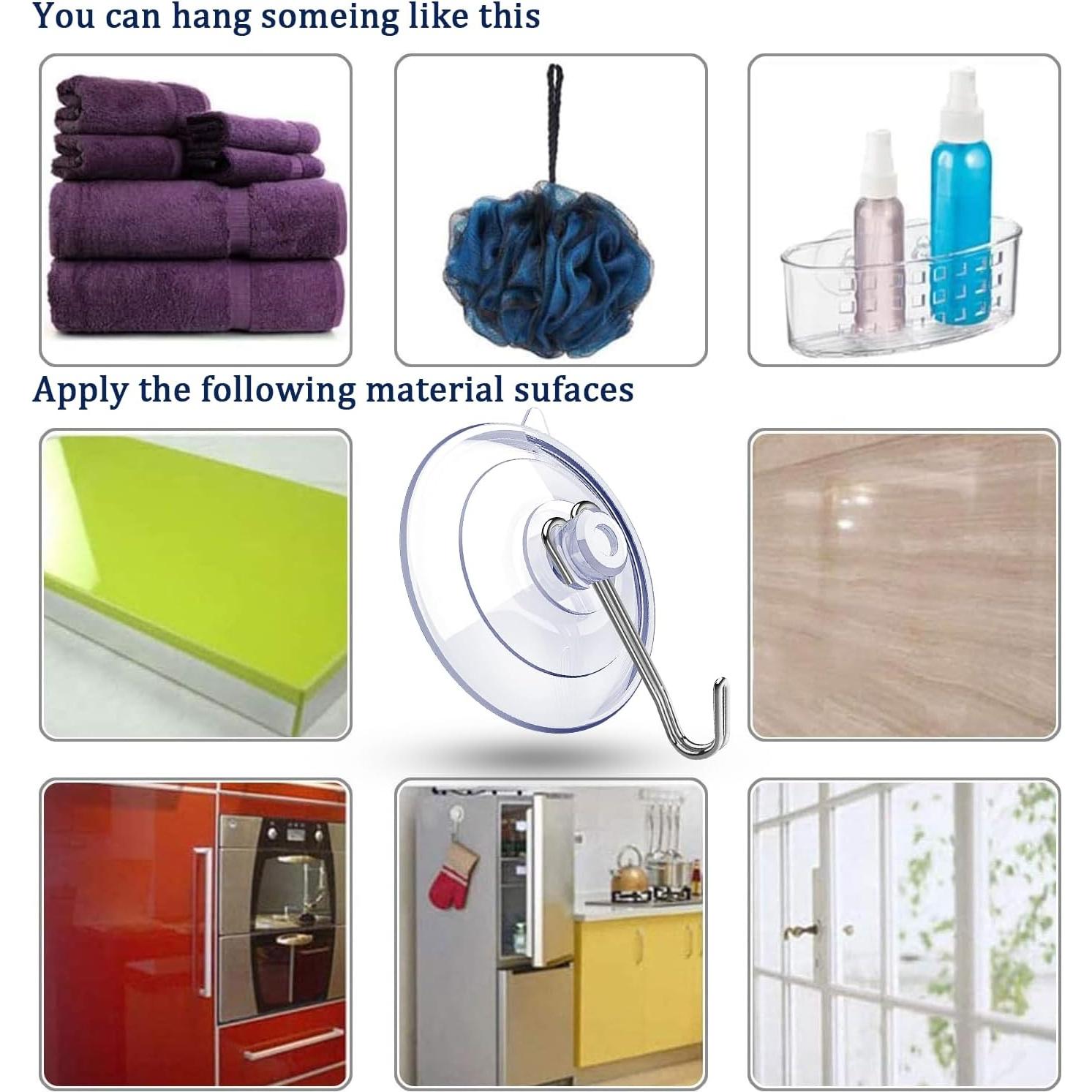 Ganchos de Ventosa DSMY 15 PCS Impermeables para Baño y Cocina