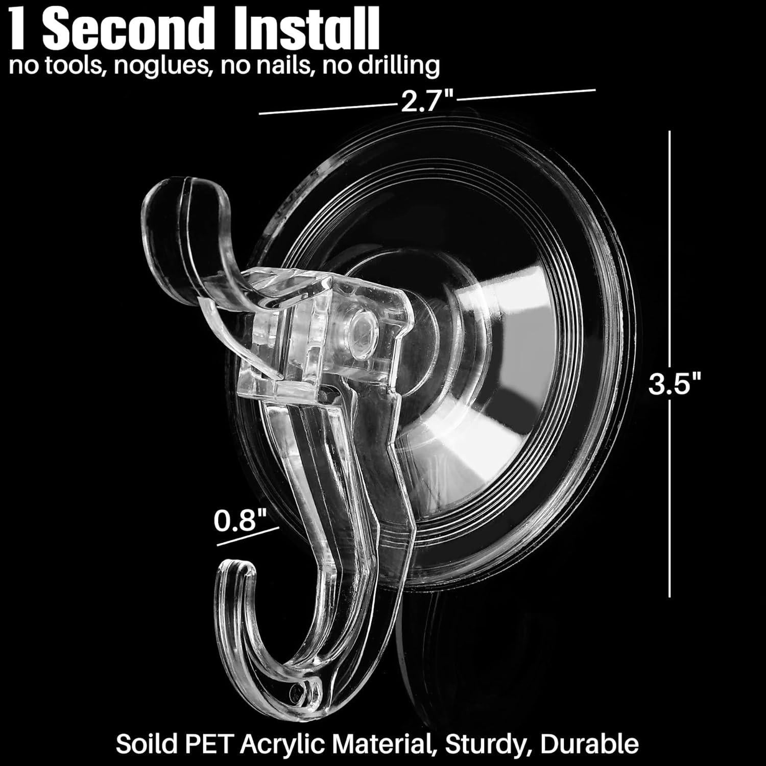 Ganchos de Ventosa Antimbee 3 Pack Transparente 5 kg