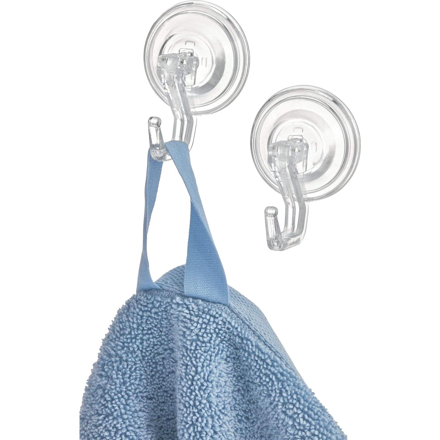 Ganchos de Ventosa iDesign para Baño Set de 2 Transparente