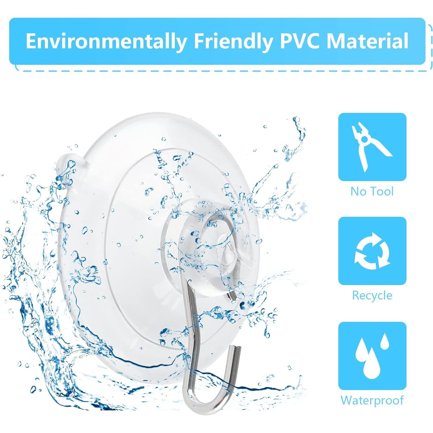 Ganchos de Ventosa Piutouyar 12 Pcs 4.5 cm Soporta 1.8 kg