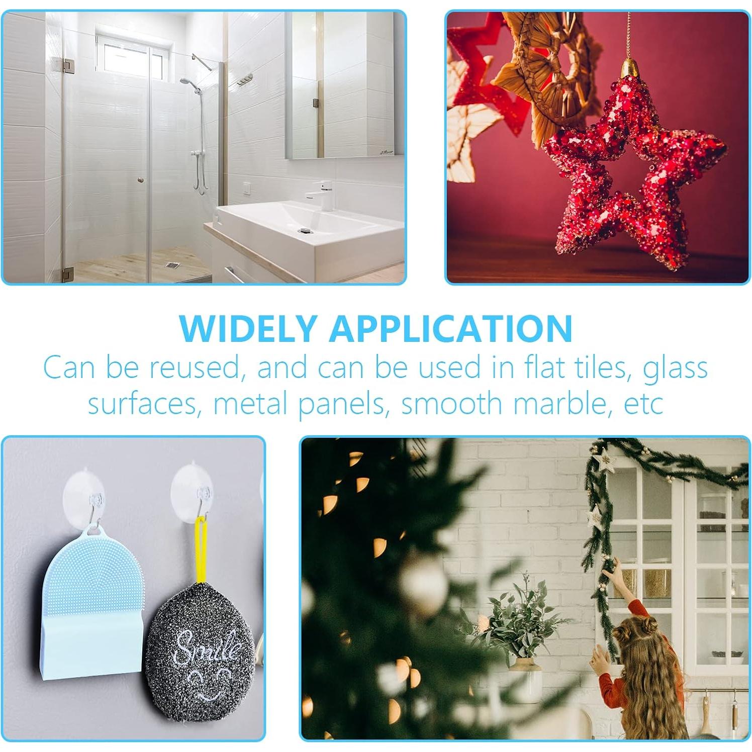 Ganchos de Ventosa Piutouyar 12 Pcs 4.5 cm Soporta 1.8 kg