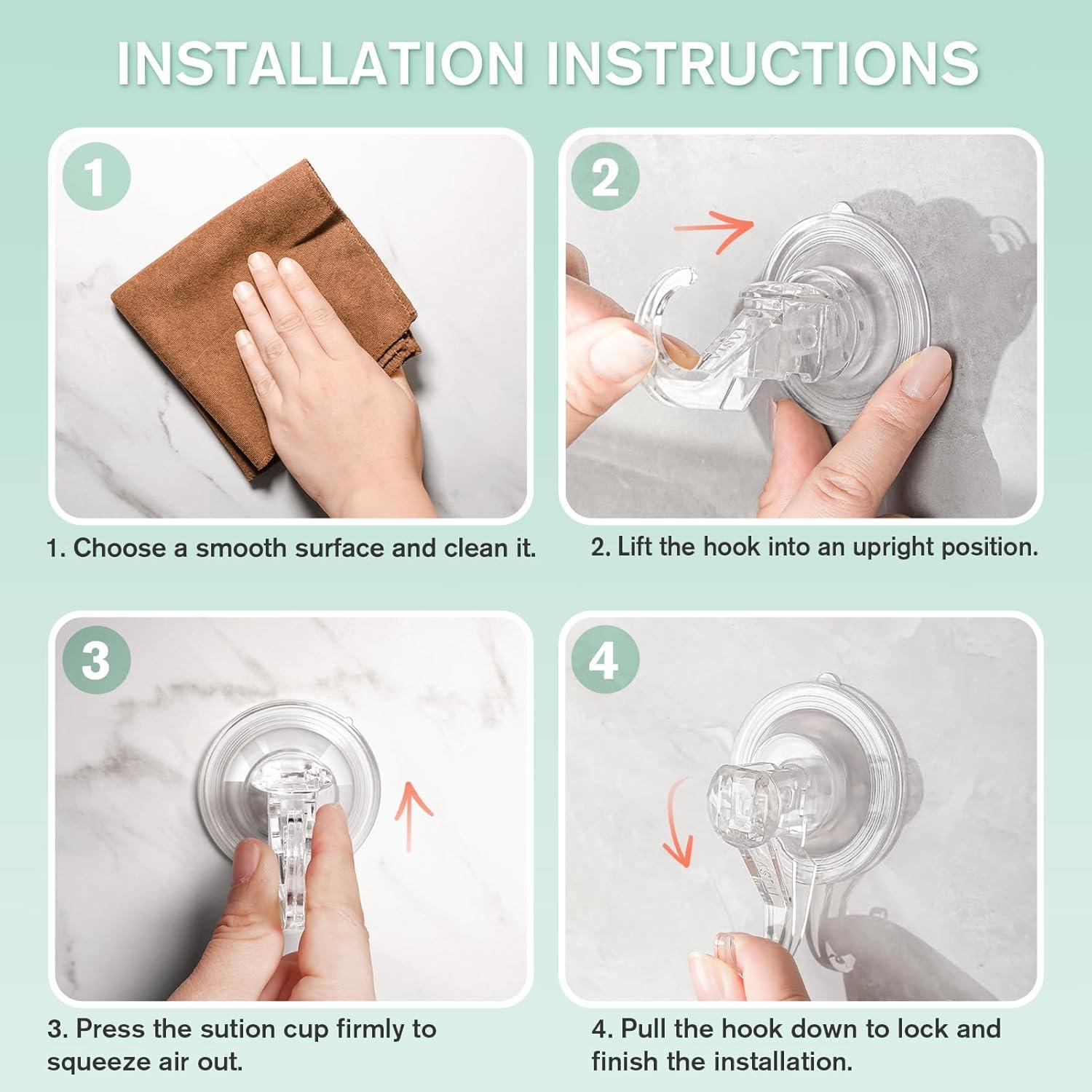 Gancho de Ventosa Grande VIS'V, 10 kg, Removible y Reutilizable