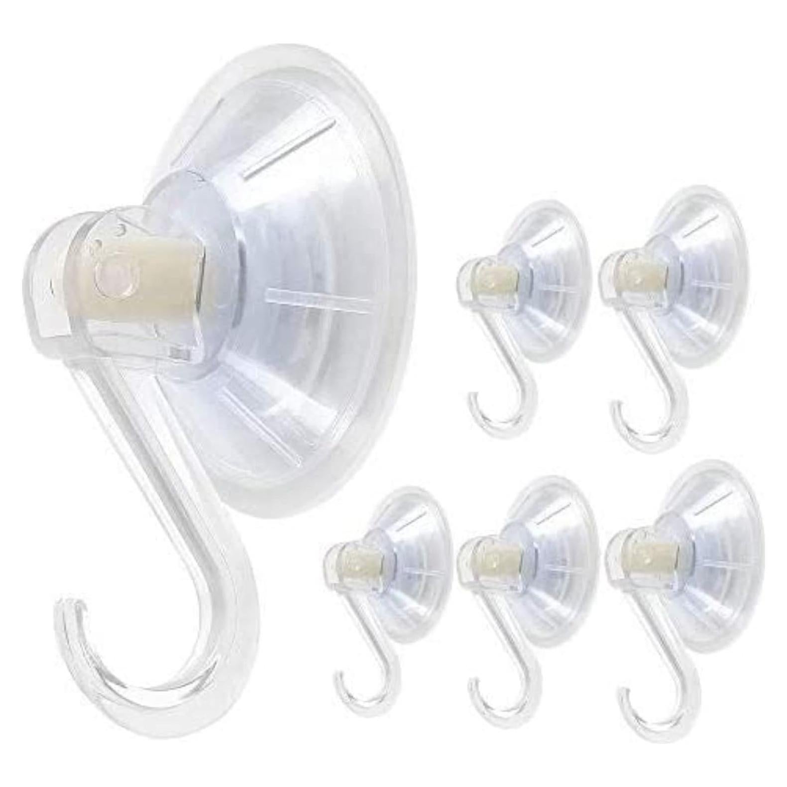 Gancho de Ventosa Transparente oobest 6 Piezas 4kg Resistente