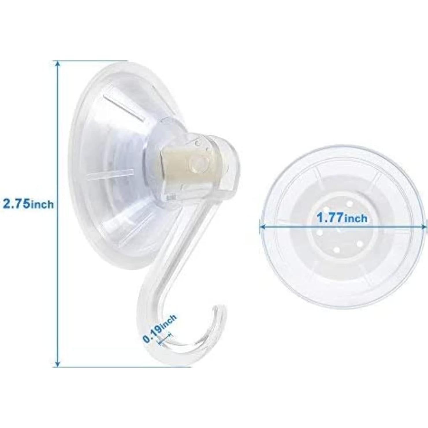 Gancho de Ventosa Transparente oobest 6 Piezas 4kg Resistente