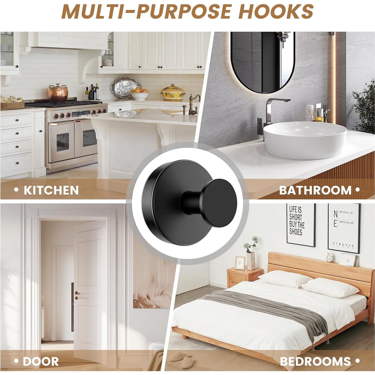 Ganchos de Ventosa BKV para Baño - Paquete de 4, 5kg